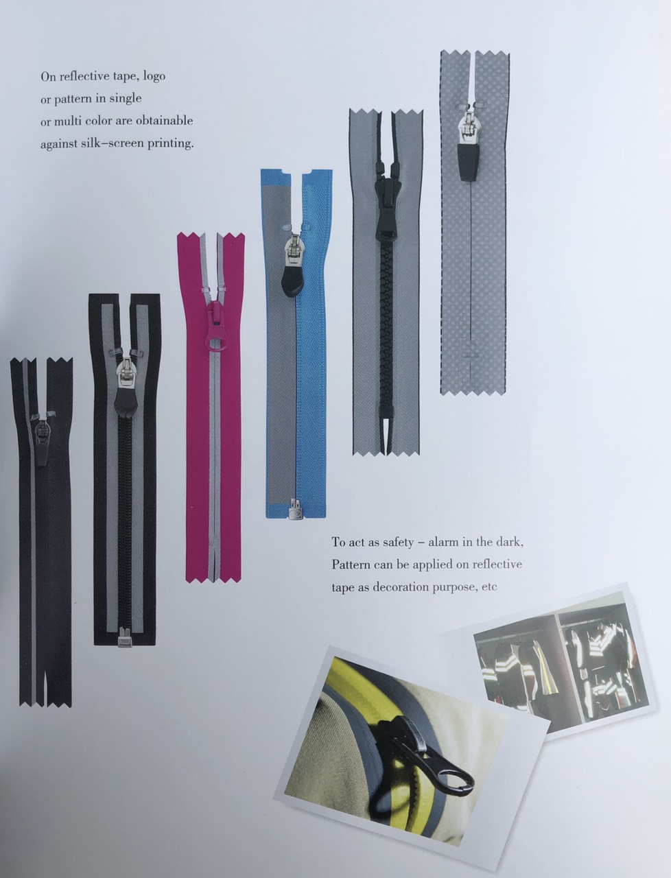 Dây kéo nylon phản quang #3, #5